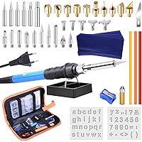 ETEPON 48PCs Brandmalerei Lötkolben Set, Brennstift Werkzeug für Holz Leder Gravieren Einbrennen (ET005-02)