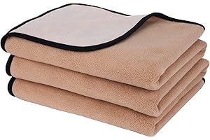 PETTOM wodoodporny koc dla psa 152x127cm, miękki koc dla dużych i małych psów, osłona do sofy, łóżka, fotela samochodowego, mebli - można prać w temperaturze 30°C (L, kolor wielbłąd)