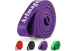 Arfmaget Bandas de Resistencia,Bandas Elasticas Musculacion Set con Pull Up Bands,2 Manija,1 Anclaje de Puerta,1 Protectoras,Bandas Elásticas de Caucho Natural para Entrenamiento