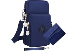 LYJOW Bolso Para Movil Mujer Para Colgar Con Puerto Para Teléfonos Móviles y Correa Ajustable, Bolsito Móvil Mujer Bandolera Casual, Porta Moviles Bolsitos Brazo Bolsillo (Rosa)