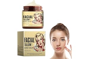 MAFHVV Tallow Balm Pure, Honey Balm Original Wrinkle Defense, Beef Tallow Skincare Bio,Tallow Bio for Skin Care,100% Grass Fed Tallow Raw Wild Honey Zur Gesicht Und Körper Gepeitschte Feuchtigkeit