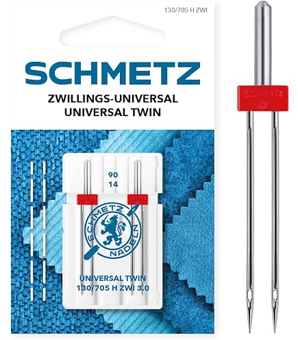Aghi Gemelli Stretch Schmetz Twin 4.0 Mm 75/11 – Per Maglie Elastiche E Pelle Scamosciata Sintetica
