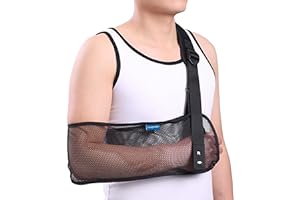 COZYHEALTH Medizinische Schulterschlinge aus Netzstoff für Schulterverletzungen, gerissene Rotatorenmanschette, atmungsaktive Armstütze für Dusche, rechtslinker Arm stabilisiert Ellenbogen, Arm,