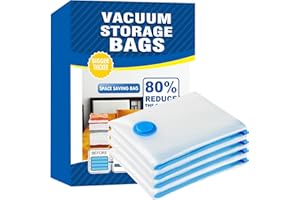 FEBYLIU Vacuum Storage Bags - 4 Pack 100X130CM Extra Large Reusable Strong Space Saver Compression Bags - Vacuum Pack Bags Double Zip Seal Travel Vacuum Storage Bags for Clothes Duvets Quilts Bedding Pillows