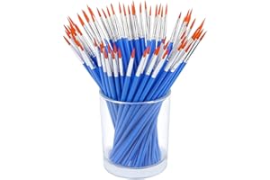 AUGSHY 30 Stück Runde Pinsel, 7mm Kleine Künstlerpinsel Pinsel Set für Details und Kunstmalerei