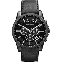 Armani Exchange A|X Ax2098 Men's Black Leather Strap