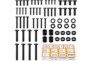 Flintronic Universal VESA Schrauben Set, 68 Stück Universal Fernseher Schrauben Set, M4 M5 M6 M8 TV-Schrauben und Abstandshalter, Wandhalterung Schrauben für TV Ständer Monitorständer bis zu 80 Zoll