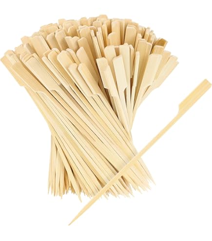 Spiedini A Pala In Bamb&ugrave; 12 Cm - Pacco Da 100 Pezzi Eco-Friendly Per Cucina E Party