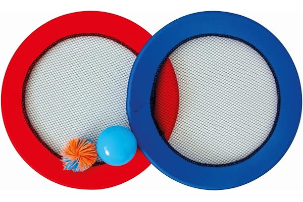 Paul Günther 1561 – Jumping Ball, skicklighetsspel 2 i 1, bollspel och kast skivor individuellt användbara, diameter ca 30 cm, för barn från 5 år, perfekt som en gåva