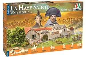 Italeri 6197S - 1:72 - Kit de bataille Waterloo La Haye Sainte - Réplique fidèle à l'original, modélisme, bricolage, loisirs, collage, kit plastique, assemblage, multicolore