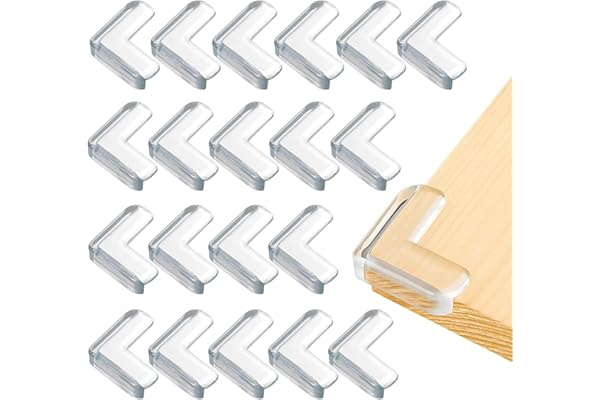 20PCS Protege Coin de Table, Protection Meuble, Protecteur Transparent des Coins pour Securite Bebe Maison