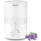 LEVOIT 3L Humidifiers for Bedroom Baby Room with Night Light, Cool Mist Humidifier for Home, Office & Plant, Auto-Off, Up to 
