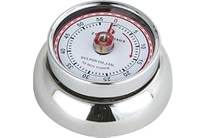 Zassenhaus Zegar kuchenny Speed, stal nierdzewna, Ø 7 cm x 3 cm, analogowy wyświetlacz czasu z funkcją alarmu, zegar odliczający pomaga w planowaniu czasu gotowania lub pieczenia