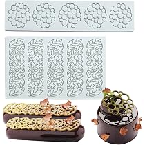 Moules à Dentelle En Silicone - 2 Pièces, Motifs Détaillés, Pour Fondant, Chocolat, Pâte à Sucre, Savon, 18x14 Cm - 13