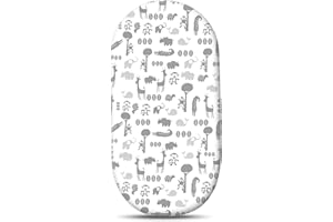 Couxily Lenzuola per Carrozzina Neonato, Coprimaterasso Navicella, per culla Bebè, per Bambino, in 100% cotone (1 pezzo -A08)