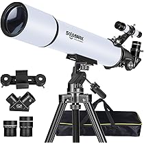 Geweldige en betaalbare telescopen voor astronomie-beginners, 90 keer telescoop voor kinderen en volwassenen Astronomische refractor-telescoop met hoge vergroting Geweldig astronomiecadeau voor