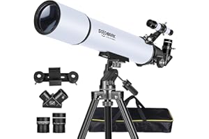 Télescope astronomique professionnel SOLOMARK, 80 mm, 900 mm, pour adultes et enfants, débutants, portable avec sac de transport, oculaires WA