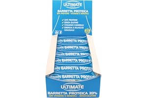 Barretta Proteica – Barretta Con Il 33% Di Proteine - Con Vitamine, Minerali E Aminoacidi – Ideale Nella Dieta Per Il Potere Saziante E Per Appagare La Voglia Di Dolce - Gusto Cocco - Ultimate Italia