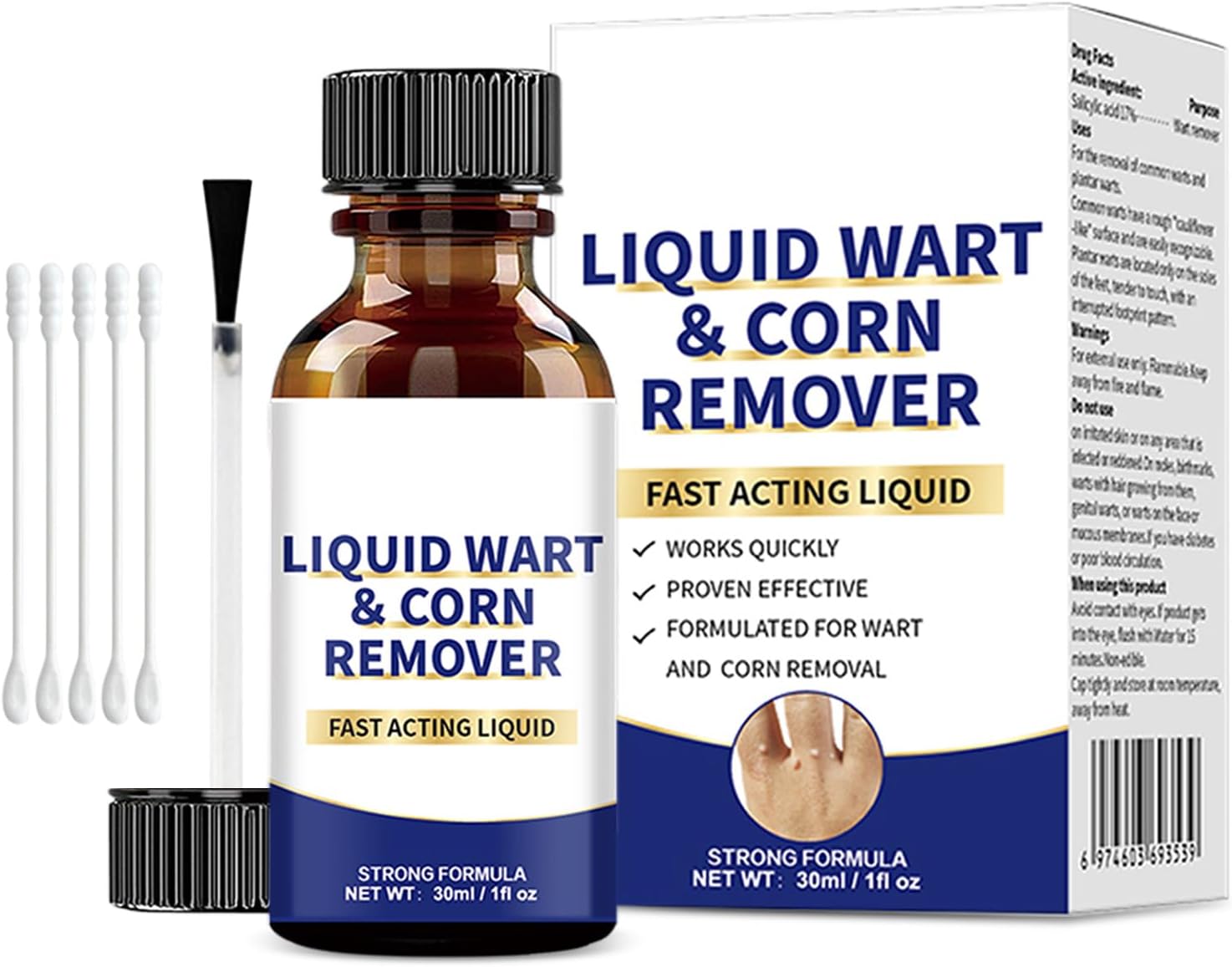 Quita Verrugas,Verrugas Quitar,Tratamiento Suave de Eliminar Verrugas,Pediculadas y Comunes,la Mayoría de las Partes del Cuerpo,Fácil de Usar,Acción Rápida y Sin Irritación - 31 ml(Vainilla)