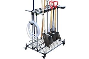 QTJH Stoccaggio attrezzi da giardino con deposito classificato per carrello di attrezzature agricole pesanti ruote silenziose con freno