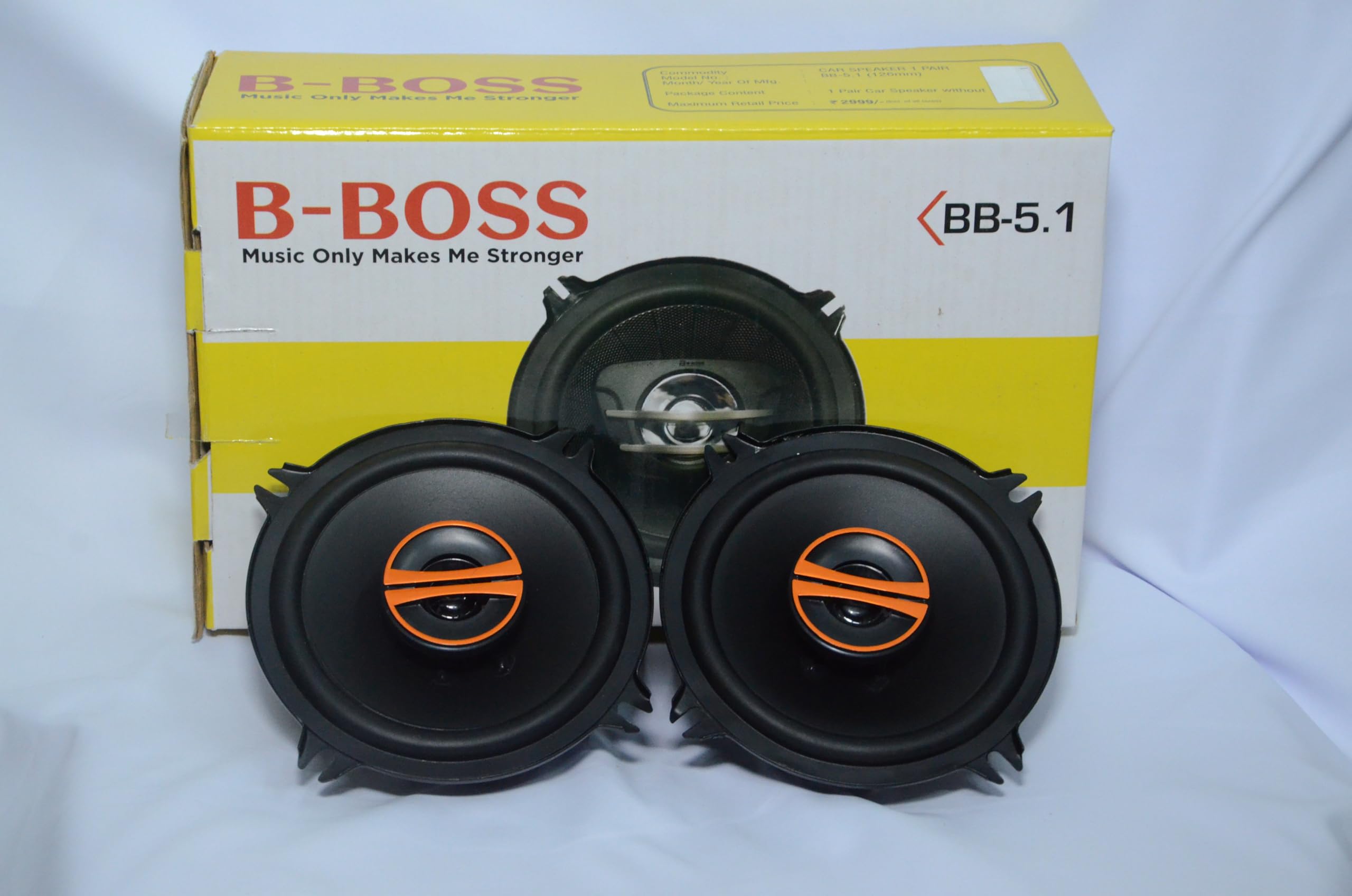 B-BOSS 5 Inch Car Speakers, 12.6 cm, 580 W Max, 60 W Rated, Tuned for Mega Bass