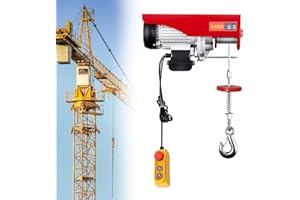 KOLHGNSE 220V Elektrische Seilwinde, 800kg/1000kg Elektrische Flaschenzug Kran Hub Seilzug Motorwinde Seilhebezug Mit Fernbedienung (800kg)