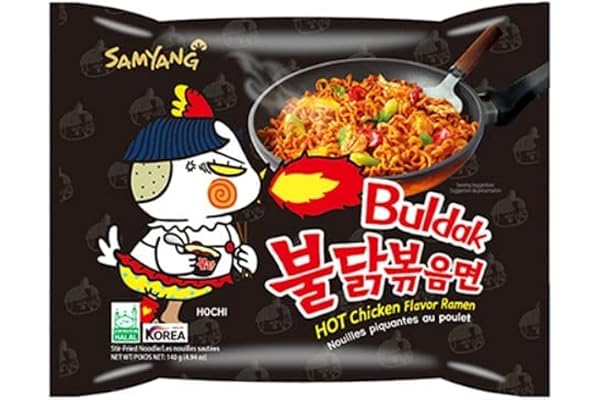 Stekt ramen Nudel kryddig kyckling SAMYANG 140g Korea - Uppsättning av 6