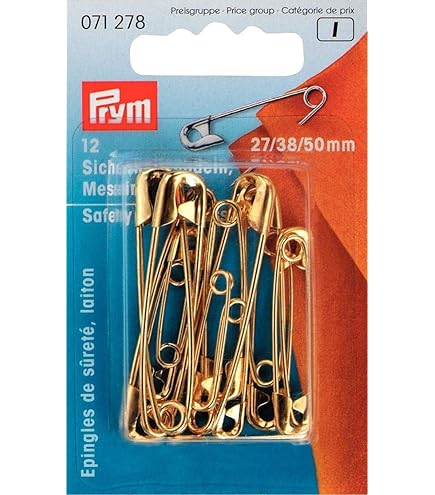 Spille Da Balia Prym Con Impugnatura Viola - 38 Mm, Acciaio Temperato Per Cucito E Tessuti