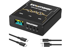 innomaker HIFI USB DAC/Amp with 3.5mm & XLR Outputs, ES9038Q2M Hi-Res up to PCM 32Bit/768kHz & DSD256, FFT Audio Display, for PC/Smartphones/Laptops/SBC