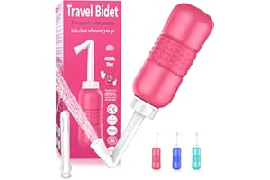 Thegreen Po Dusche Tragbares Bidet Popodusche - 450ml 2-In-1 Mit Doppeldüse Einfach Zu Bedienen Und Zu Reinigen, Po Dusche Persönliche Hygiene, Reisen Und Postpartale Pflege, Badradio Portable (Pink)