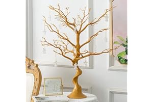 ‎HEWORY Zweige Baum Weihnachten Ostern Hochzeit, Hewory 75cm Gold KüNstlich Weihnachtsbaum für Weihnachtsdeko Osterdeko, AST AufhäNgen Ostereier Tree für Halloween Christmas Party Tisch Deko, 75 cm