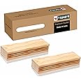 YAJNAS Premium Non - Magnetic Wooden White & Black Board Duster | Black Board Wooden Duster Whiteboard Eraser for Erasing White Board Marker or Chalk Board Writing Erasing Wooden Duster - (Pack of 2)