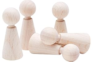 ‎JOWE Figurenkegel aus Holz ca. 15x35mm 5 Stk - Spielfiguren aus Buche made in Austria