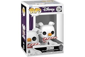 Funko Pop! Disney: The Night Before Christmas 30th - Zero with Candycane - The Nightmare Before Christmas - Figurine en Vinyle à Collectionner - Idée de Cadeau - Produits Officiels - Movies Fans