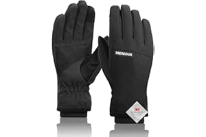 TRENDOUX Gants Tactiles Thermique Hiver: Anti Froid Etanche Coupe-Vent Antidérapant, Gants Polaire Homme Femme pour Ski Snowboard Conduite Smartphone Running Sport