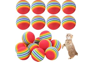 Regerly Katzenspielzeug Bälle, 20 PCS Haustier Katzen Spielzeug Sanfte Bälle Interaktives Katzenspielzeug Ball für Hundewelpen Kätzchen Apportieren Interaktives Spielzeug