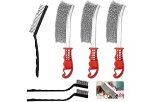 MANICAF 6 Stück Edelstahlbürste, Edelstahl Drahtbürste Set, Stahlbürste für die Reinigung von Schweißschlacken und Rost