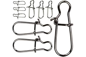 SHADDOCK Duo-Lock Fishing Snaps Nice Swivel Lock Snaps Stainless Steel Fishing Lure Hook Connector Saltwater Fishing Gear Accessories