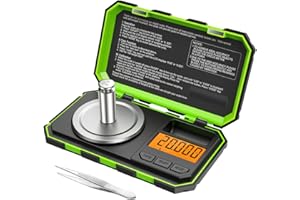 Brifit Digital Pocket Scale, 20g/0.001g Milligram Scale, Portable Jewelry Scale with 20g Calibration Weights and Tweezers, High Precision scale with Tare and PCS Features for Chiristmas Green