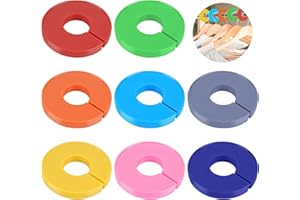 RAKUTE 40 sztuk wieszaków na ubrania z tworzywa sztucznego, separator rozmiaru dla niemowląt, 9 cm średnicy, separator rozmiarów, do pisania, separator ubrań dla niemowląt, podział rozmiarów, klasyfikacja