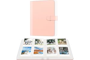 256 Pockets Mini Photo Album, KENOBEE Album Wallet Book for Fujifilm Instax 11 Mini 9 Mini 8 Mini Link, Polaroid Snap Z2300 PIC-300 SocialMatic Instant Cameras & Zip Instant Printer, Pink
