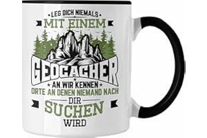 Trendation - Geocaching Tasse Geschenk Nur Noch Einen GPS-Schnitzeljag Geschenkidee Pfadfinder Geburtstag Leg Dich Niemals Mit Einem Geocacher An (Schwarz)