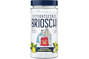 Effervescente Brioschi - Preparato granulare effervescente, rinfrescante e dissetante con squisito estratto di Limone, che allevia la sensazione di gonfiore dopo i pasti - Vaso da 200g
