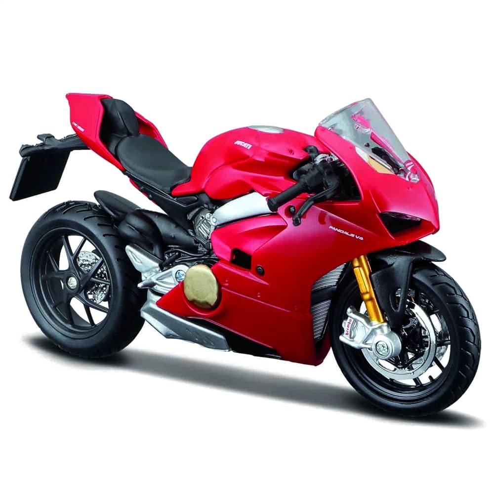 Bburago B18-51080 1:18 Ducati Panigale V4, Siyah, 17 x 7 x 10,8 cm; 90 Gram