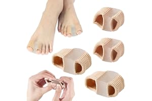 KASESSS 4 Piezas Separador Dedos Pie, Tallas S y L, Separadores de Dedos de Los Pies Suave, Corrector de Juanetes para Hombre y Mujer, Sin BPA, Separador de Dedos del Pie para Dedos Superpuestos