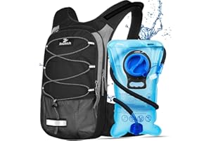 Zounich Plecak nawadniający, oddychający plecak do biegania z pęcherzem wodnym 3 l, duża pojemność, plecak turystyczny na zewnątrz, torba nawadniająca, idealna na rower, kemping, fitness, wspinaczkę,