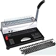 MAKEASY Relieuse Version1.0 à 21 trous, 450 feuilles, perforatrice à papier avec kit de démarrage de 100 pièces de reliure en