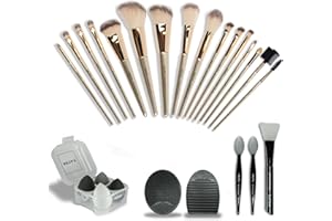 MKUP'S Make-up Pinsel Set Schmink Ei Schwamm Reiniger Gesicht Peeling Hyaluron Lippen Massage Mascara Eyeliner Lidschatten Maske Mitesser BeautySet