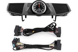 AKOZON Tableau de Bord de Voiture Horloge Instrument Tableau de Bord Panneau Couvercle Supérieur Garniture Professionnel Tableau de Bord Horloge Tableau de Bord Couvercle Supérieur pour(Chronomètre noir)