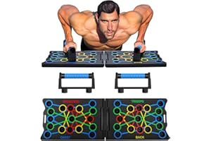 CARPLUSSTUDIO Poignées de pompes - Planche de pompes - Planche push-up pliable pour la maison - Appareil de fitness portable pour l'entraînement de tout le corps - Rack d'élite multifonction pour des pompes